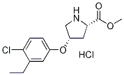 Methyl (2S,4S)-4-(4-chloro-3-ethylphenoxy)-2-pyrrolidinecarboxylate hydrochloride Struktur