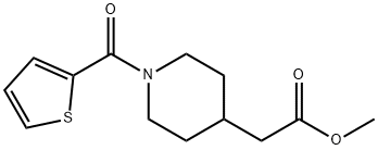 4-piperidineacetic acid, 1-(2-thienylcarbonyl)-, methyl es Struktur