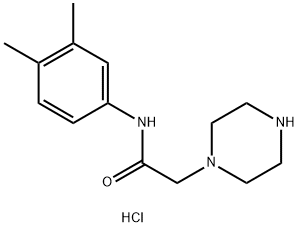 1-piperazineacetamide, N-(3,4-dimethylphenyl)- Struktur