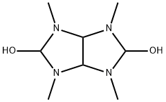 1,3,4,6-Tetramethyloctahydroimidazo[4,5-d]-imidazole-2,5-diol Struktur