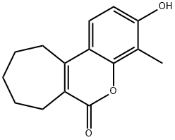 3-Hydroxy-4-methyl-8,9,10,11-tetrahydrocyclohepta[c]chromen-6(7H)-one Struktur