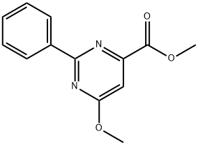 Methyl 6-methoxy-2-phenyl-4-pyrimidinecarboxylate Struktur