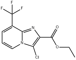 Ethyl 3-chloro-8-(trifluoromethyl)imidazo-[1,2-a]pyridine-2-carboxylate Struktur