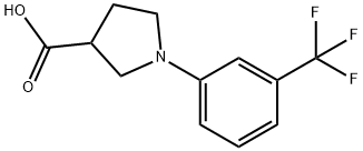 1-[3-(TRIFLUOROMETHYL)PHENYL]PYRROLIDINE-3-CARBOXYLICACID Struktur