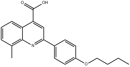 2-(4-BUTOXYPHENYL)-8-METHYLQUINOLINE-4-CARBOXYLICACID Struktur