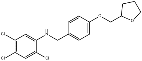 2,4,5-Trichloro-N-[4-(tetrahydro-2-furanylmethoxy)benzyl]aniline Struktur