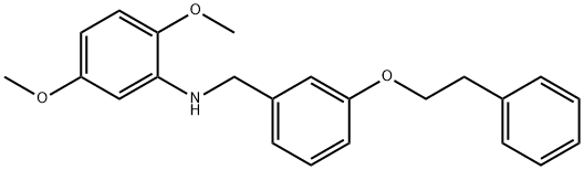 2,5-Dimethoxy-N-[3-(phenethyloxy)benzyl]aniline Struktur