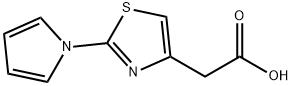 [2-(1H-pyrrol-1-yl)-1,3-thiazol-4-yl]acetic acid Struktur