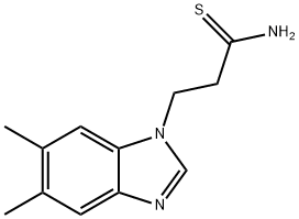 3-(5,6-dimethyl-1H-benzimidazol-1-yl)propanethioamide Struktur