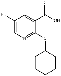 5-Bromo-2-(cyclohexyloxy)nicotinic  acid Struktur