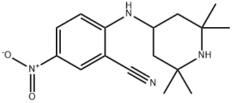 5-nitro-2-[(2,2,6,6-tetramethylpiperidin-4-yl)amino]benzonitrile Struktur