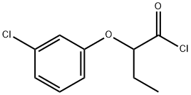 2-(3-chlorophenoxy)butanoyl chloride Struktur