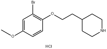 4-[2-(2-Bromo-4-methoxyphenoxy)ethyl]piperidinehydrochloride Struktur