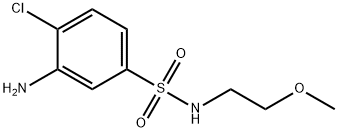 3-Amino-4-chloro-N-(2-methoxyethyl)-benzenesulfonamide Struktur