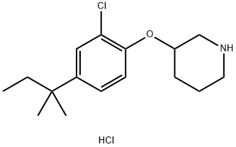 3-[2-Chloro-4-(tert-pentyl)phenoxy]piperidinehydrochloride Struktur