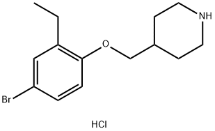 4-[(4-Bromo-2-ethylphenoxy)methyl]piperidinehydrochloride Struktur