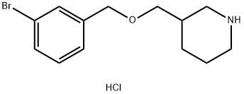 3-{[(3-Bromobenzyl)oxy]methyl}piperidinehydrochloride Struktur