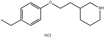 3-[2-(4-Ethylphenoxy)ethyl]piperidinehydrochloride Struktur