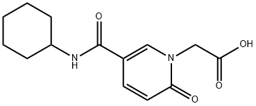 (5-Cyclohexylcarbamoyl-2-oxo-2H-pyridin-1-yl)-acetic acid Struktur