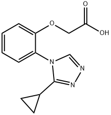 [2-(3-Cyclopropyl-[1,2,4]triazol-4-yl)-phenoxy]-acetic acid Struktur