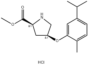 Methyl (2S,4S)-4-(5-isopropyl-2-methylphenoxy)-2-pyrrolidinecarboxylate hydrochloride Struktur