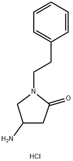 4-Amino-1-phenethyl-pyrrolidin-2-one hydrochloride Struktur