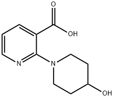 2-(4-Hydroxy-1-piperidinyl)nicotinic acid Struktur