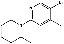 5-Bromo-4-methyl-2-(2-methyl-1-piperidinyl)-pyridine Struktur