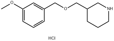 3-{[(3-Methoxybenzyl)oxy]methyl}piperidinehydrochloride Struktur