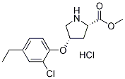 Methyl (2S,4S)-4-(2-chloro-4-ethylphenoxy)-2-pyrrolidinecarboxylate hydrochloride Struktur