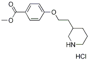 Methyl 4-[2-(3-piperidinyl)ethoxy]benzoatehydrochloride Struktur