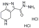 4,5,6,7-Tetrahydro-1H-pyrazolo[4,3-c]pyridine-3-carbohydrazide dihydrochloride Struktur