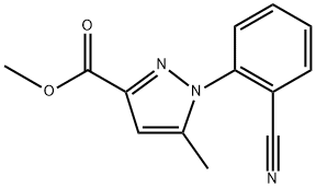 Methyl 1-(2-cyanophenyl)-5-methyl-1H-pyrazole-3-carboxylate Struktur