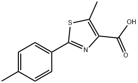 5-Methyl-2-(4-methylphenyl)-1,3-thiazole-4-carboxylic acid Struktur