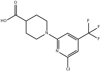 6'-Chloro-4'-trifluoromethyl-3,4,5,6-tetrahydro-2 H-[1,2']bipyridinyl-4-carboxylic acid Struktur