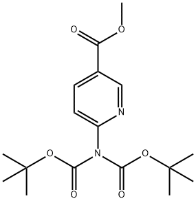 Methyl 6-{bis[(tert-butoxy)carbonyl]-amino}pyridine-3-carboxylate Struktur