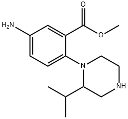 Methyl 5-amino-2-[2-(propan-2-yl)piperazin-1-yl]-benzoate Struktur