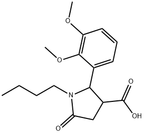 1-Butyl-2-(2,3-dimethoxyphenyl)-5-oxopyrrolidine-3-carboxylic acid Struktur