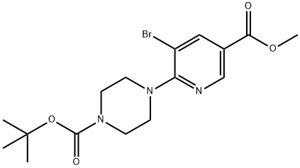 tert-Butyl 4-[3-bromo-5-(methoxycarbonyl)pyridin-2-yl]piperazine-1-carboxylate price.