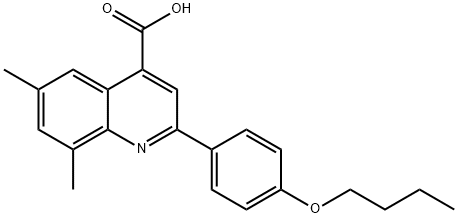 2-(4-BUTOXYPHENYL)-6,8-DIMETHYLQUINOLINE-4-CARBOXYLIC ACID Struktur