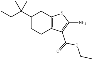 Ethyl 2-amino-6-(1,1-dimethylpropyl)-4,5,6,7-tetrahydro-1-benzothiophene-3-carbox Struktur