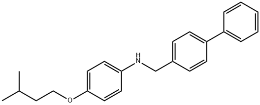 N-([1,1'-Biphenyl]-4-ylmethyl)-4-(isopentyloxy)-aniline Struktur