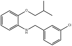 N-(3-Chlorobenzyl)-2-isobutoxyaniline Struktur