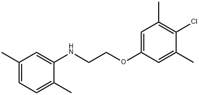 N-[2-(4-Chloro-3,5-dimethylphenoxy)ethyl]-2,5-dimethylaniline Struktur