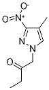 1-(4-methyl-3-nitro-1H-pyrazol-1-yl)butan-2-one Struktur