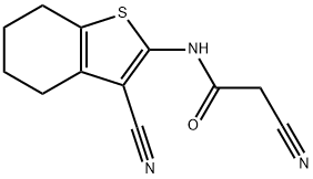 2-cyano-N-(3-cyano-4,5,6,7-tetrahydro-1-benzothien-2-yl)acetamide Struktur