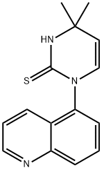 4,4-dimethyl-1-quinolin-5-yl-1,4-dihydropyrimidine-2-thiol Struktur