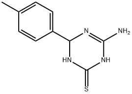 4-amino-6-(4-methylphenyl)-1,6-dihydro-1,3,5-triazine-2-thiol Struktur