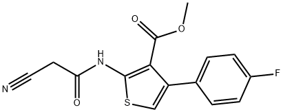 methyl 2-[(cyanoacetyl)amino]-4-(4-fluorophenyl)thiophene-3-carboxylate Struktur