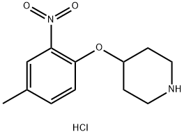 4-(4-Methyl-2-nitrophenoxy)piperidinehydrochloride Struktur